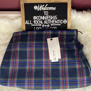 ‼️SOLD ‼️Plaid Midi Balloon Skirt- NAVY BLUE